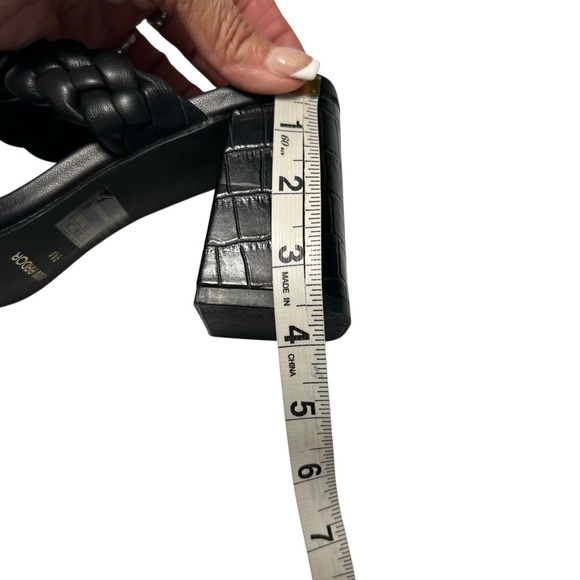 Jenn Ardor Womens Black Braided Chunky Heeled Sandals Sz 8 - Picture 10 of 11